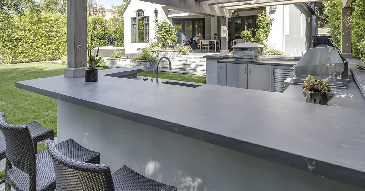 outdoor kitchen countertop