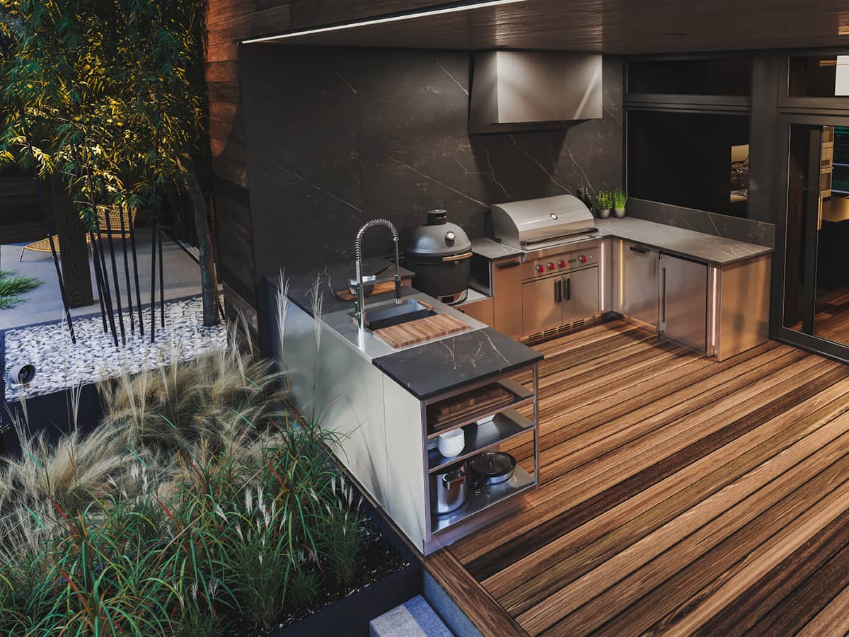 outdoor kitchen space