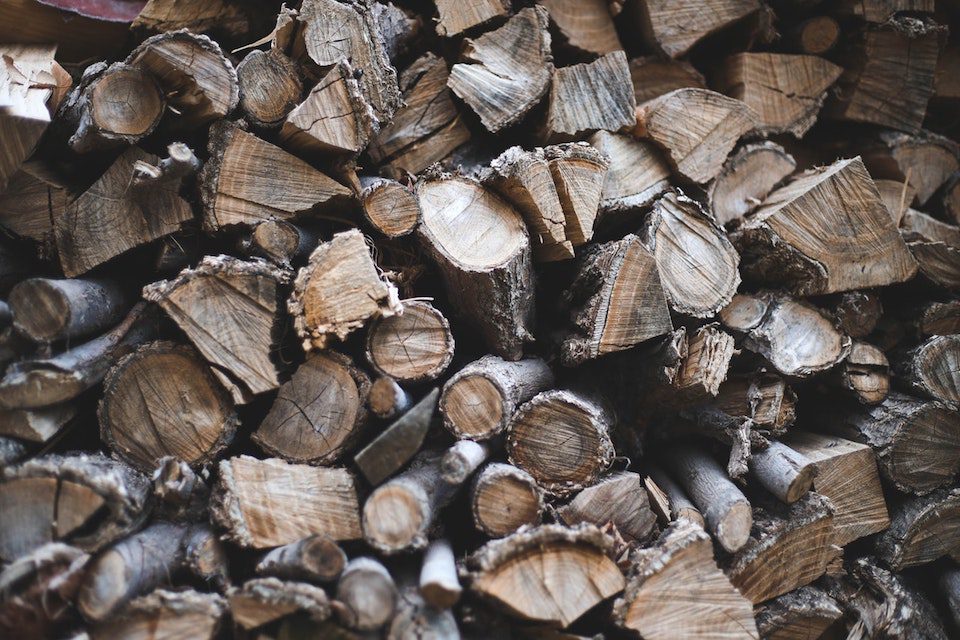 stacked firewood