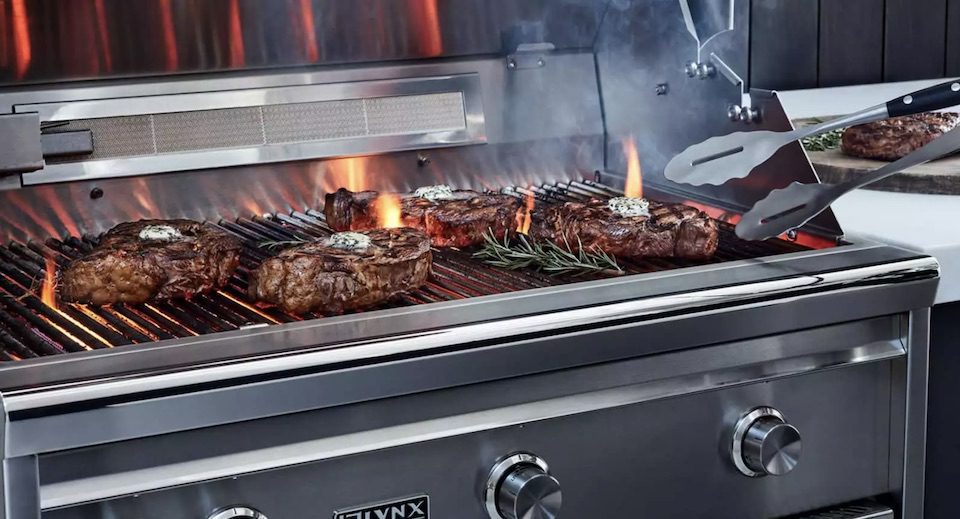 hamburgers on grill
