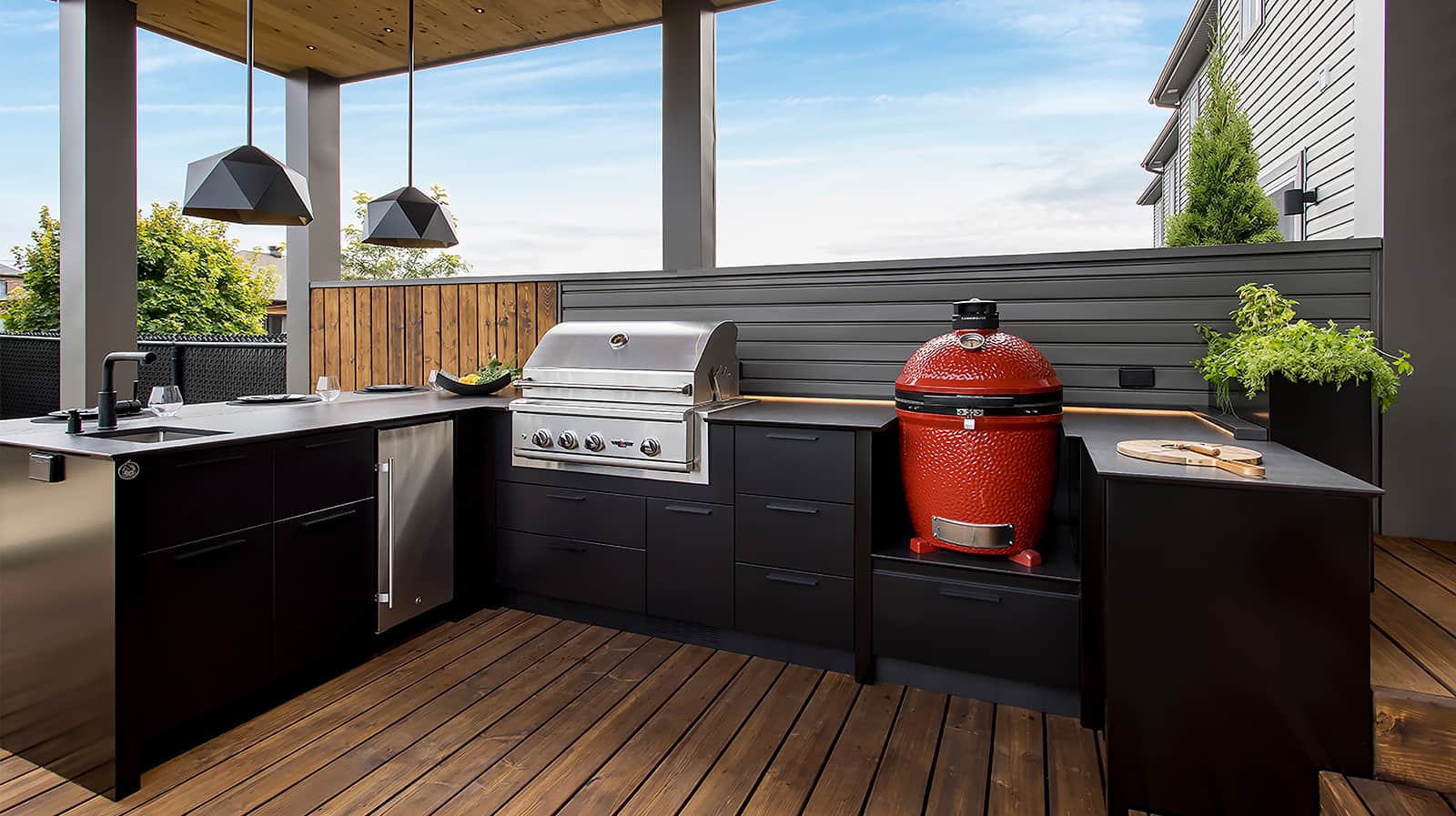 Polyethylene outdoor kitchen cabinet by Station Grill