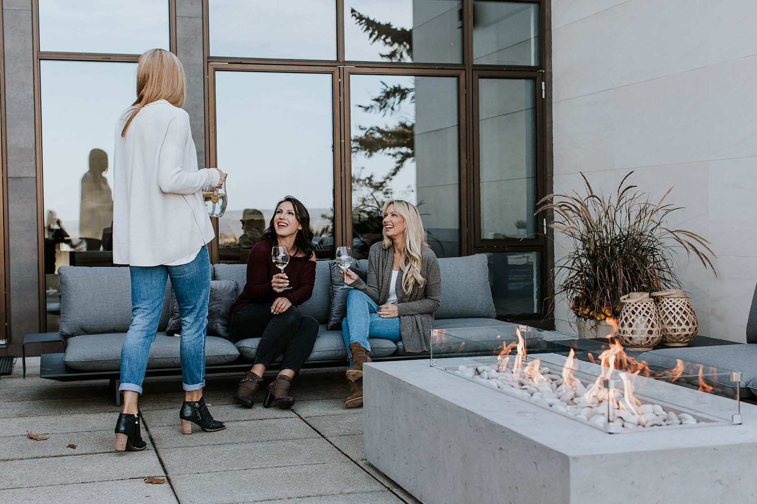 stylish outdoor fire pit