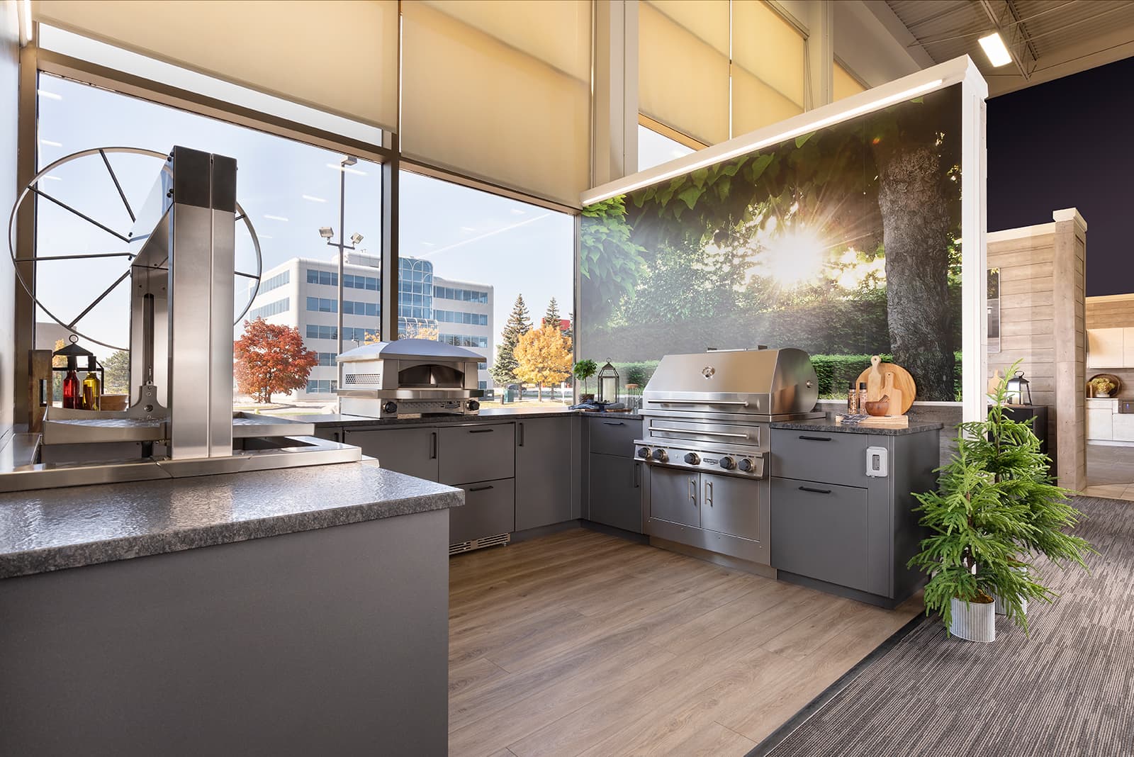outeriors showroom in Vaughan with outdoor kitchen displays