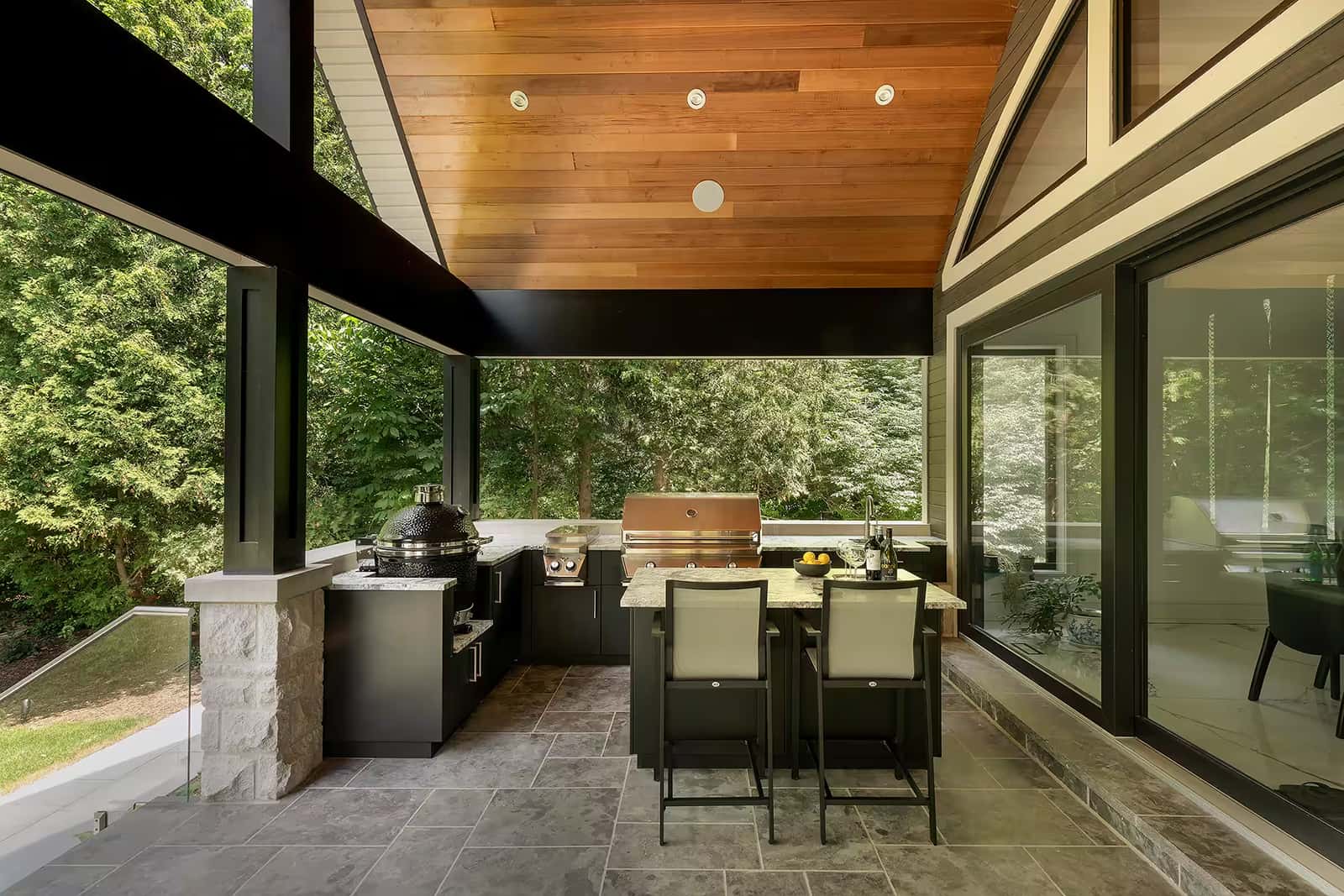 Woodland Pavilion outdoor kitchen