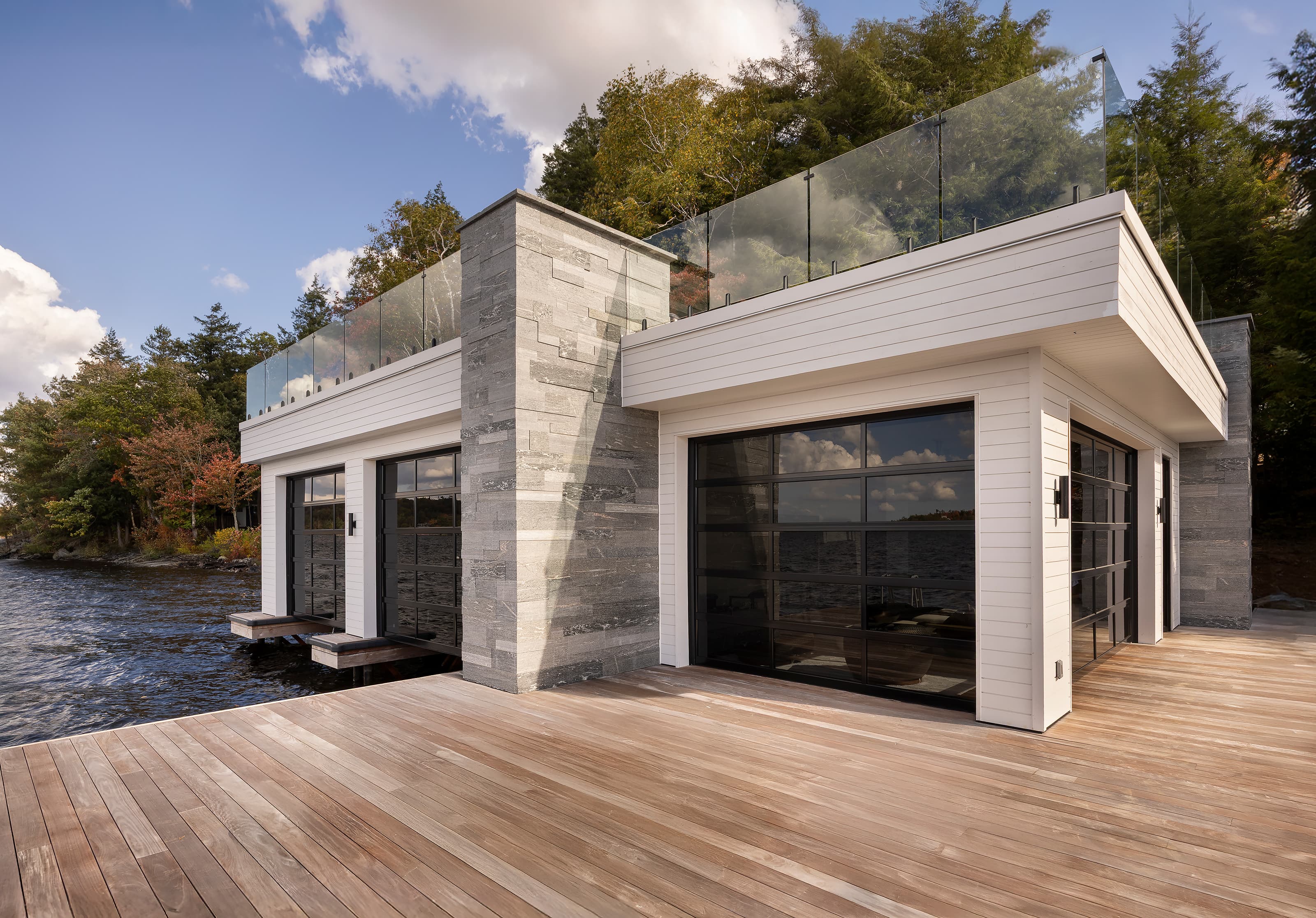 exterior view of boathouse and dock