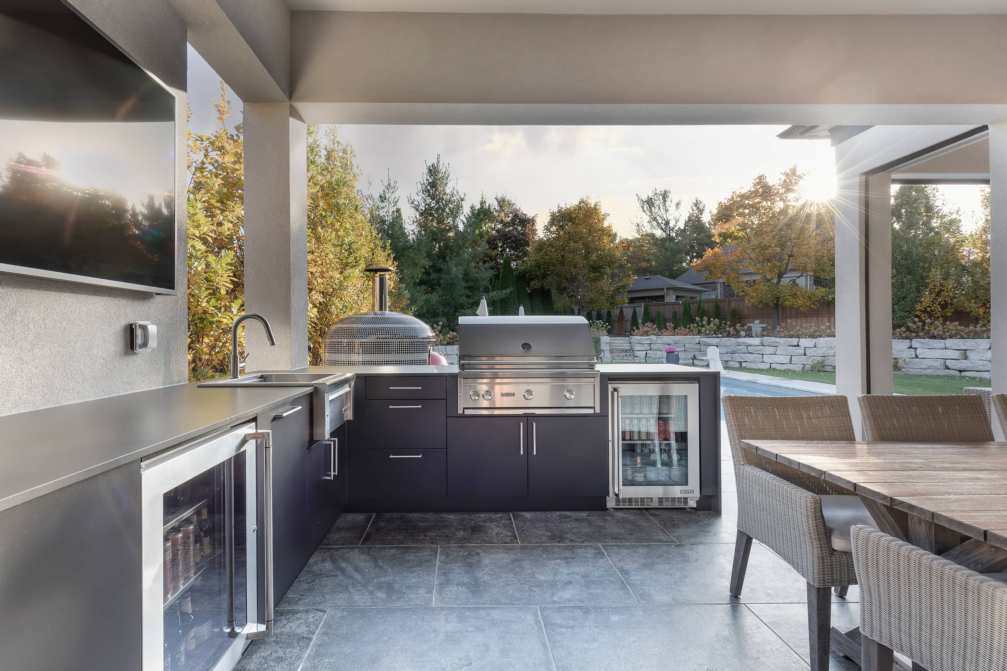 outdoor kitchen on rooftop terrace