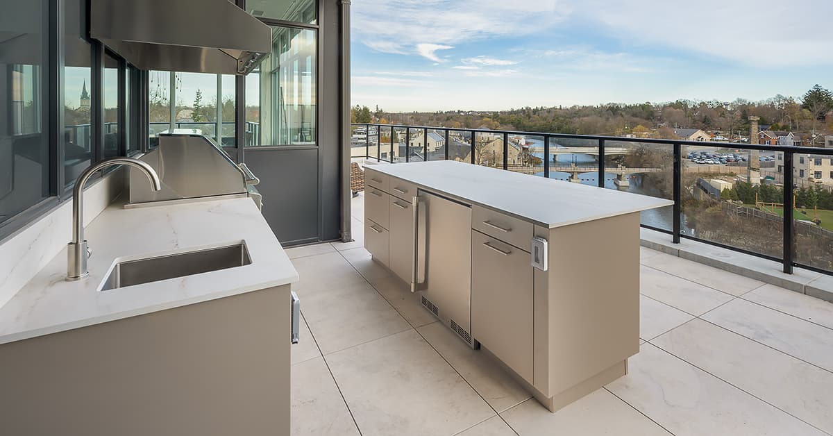 Image showcasing Riverside Penthouse | Outdoor Kitchen Inspiration