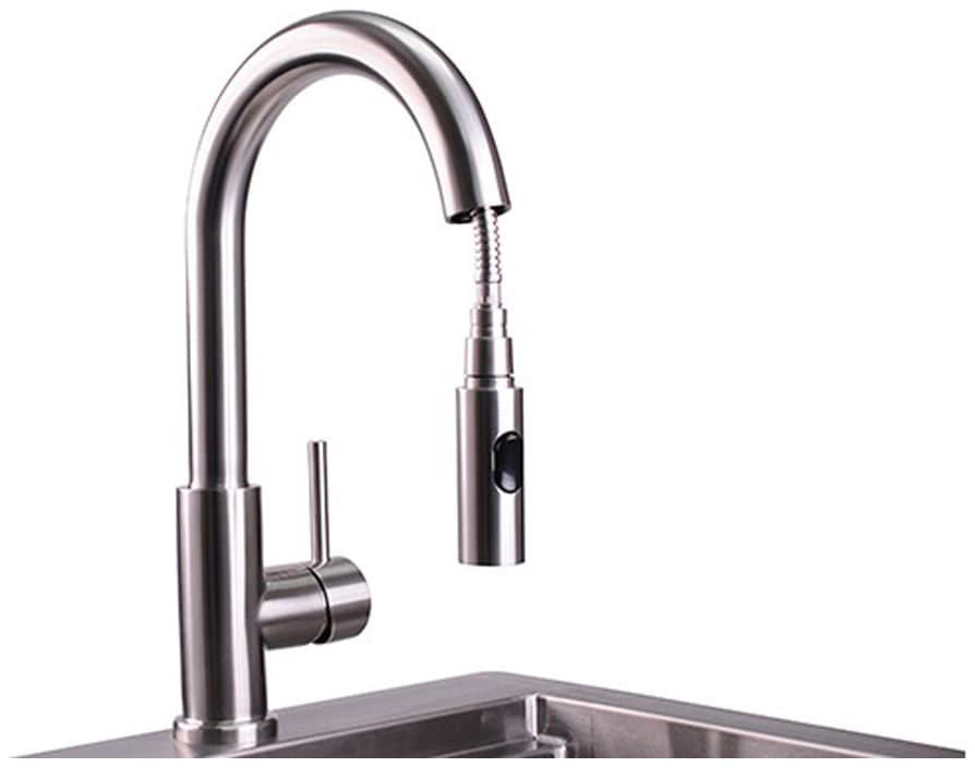 gooseneck pull down faucet