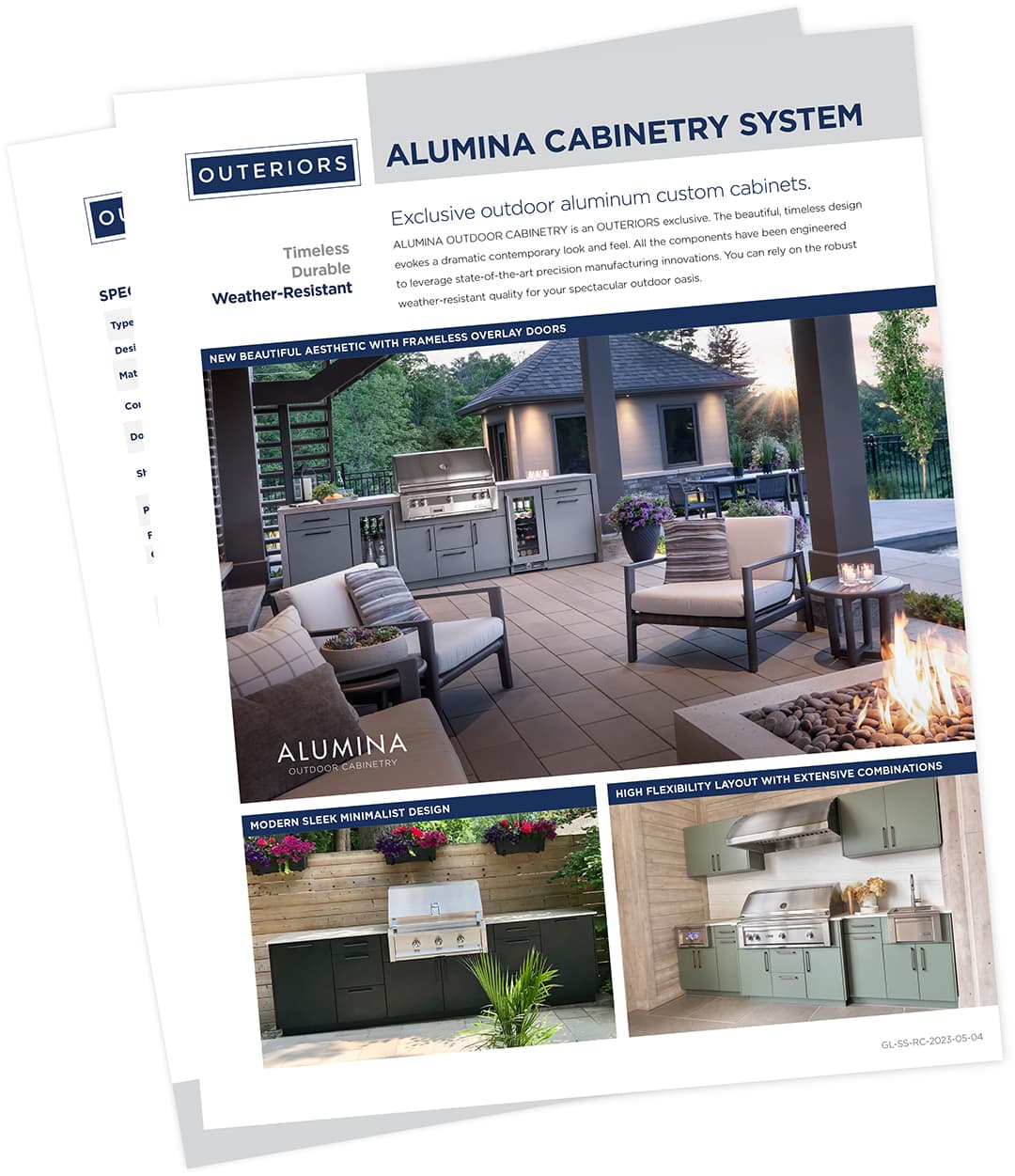 Alumina cabinetry system