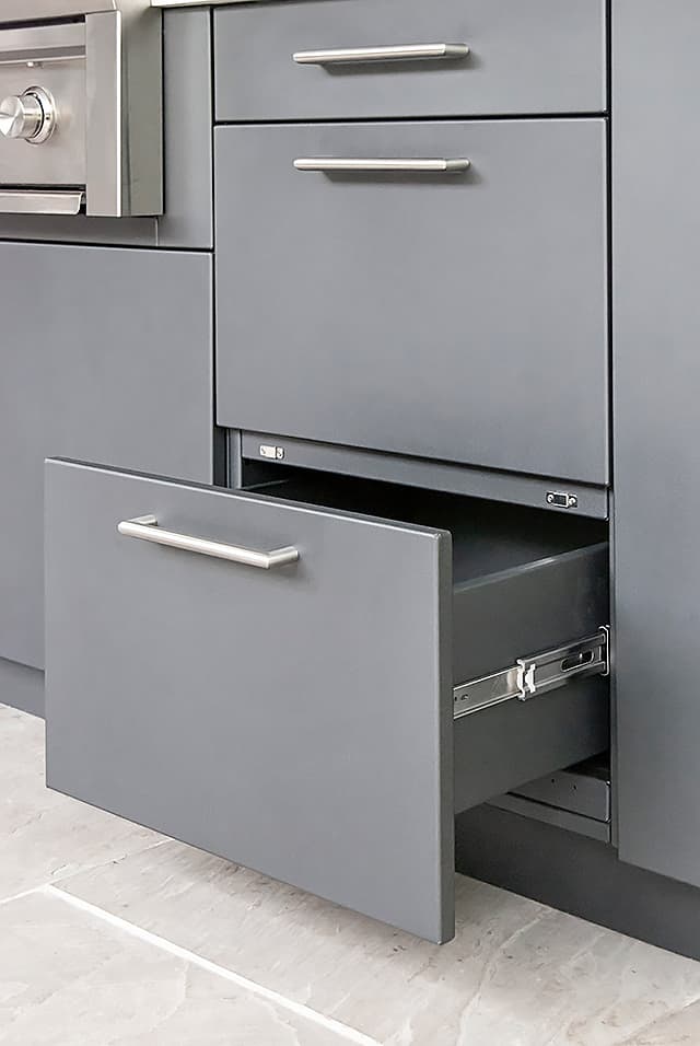 marine grade aluminum cabinetry