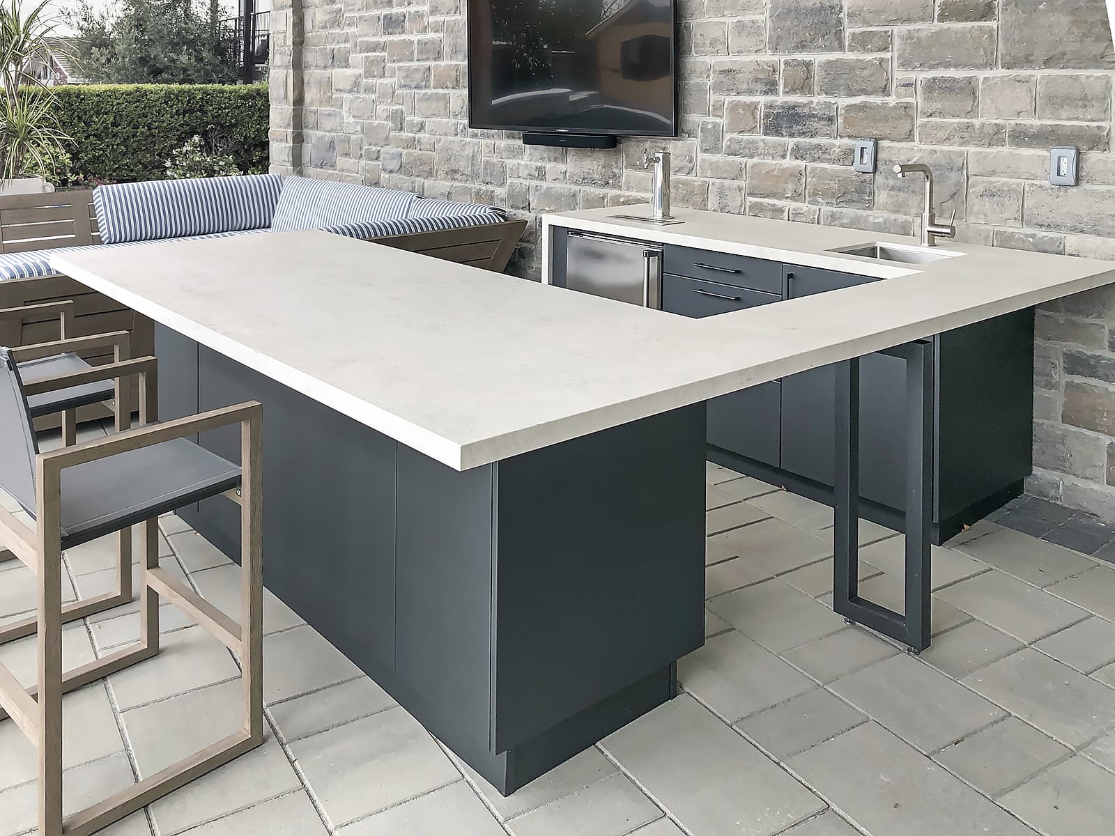 Alumina cabinetry and seating