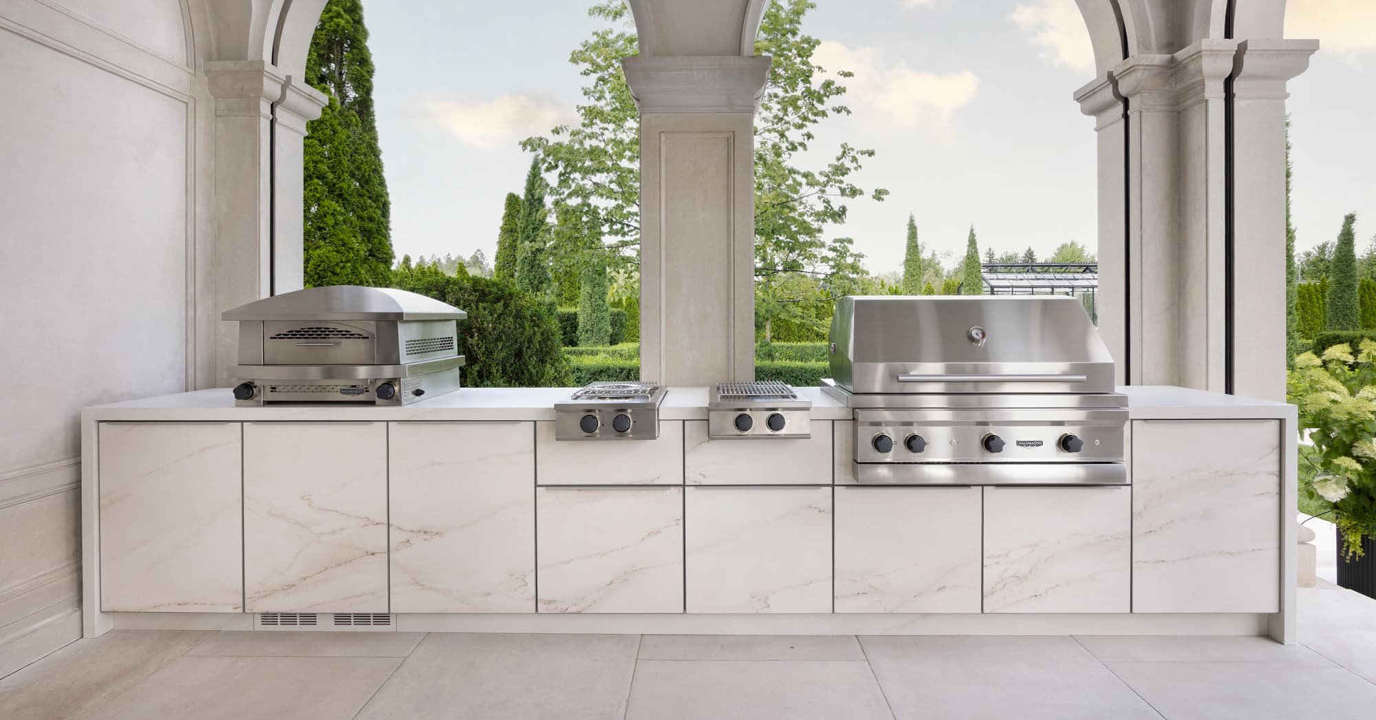 Alumina Architectural Surfaces outdoor kitchen cabinetry