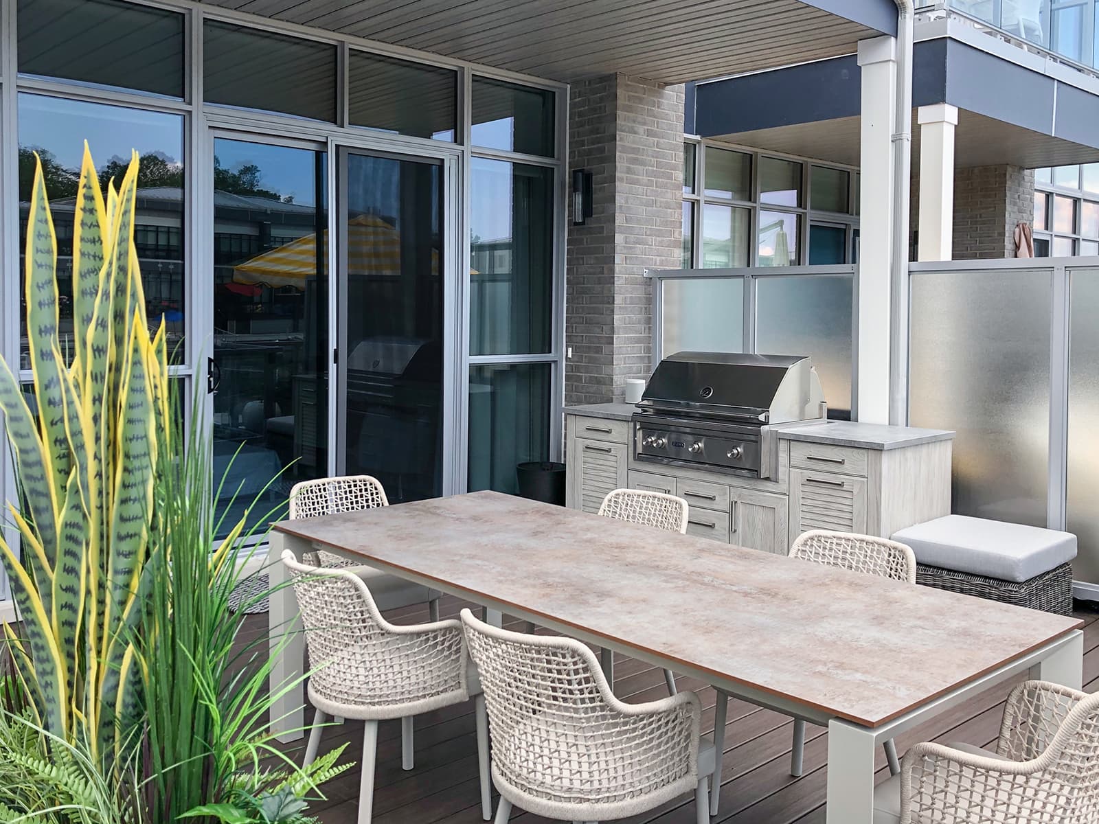 NatureKast cabinetry on condo balcony at Friday Harbor