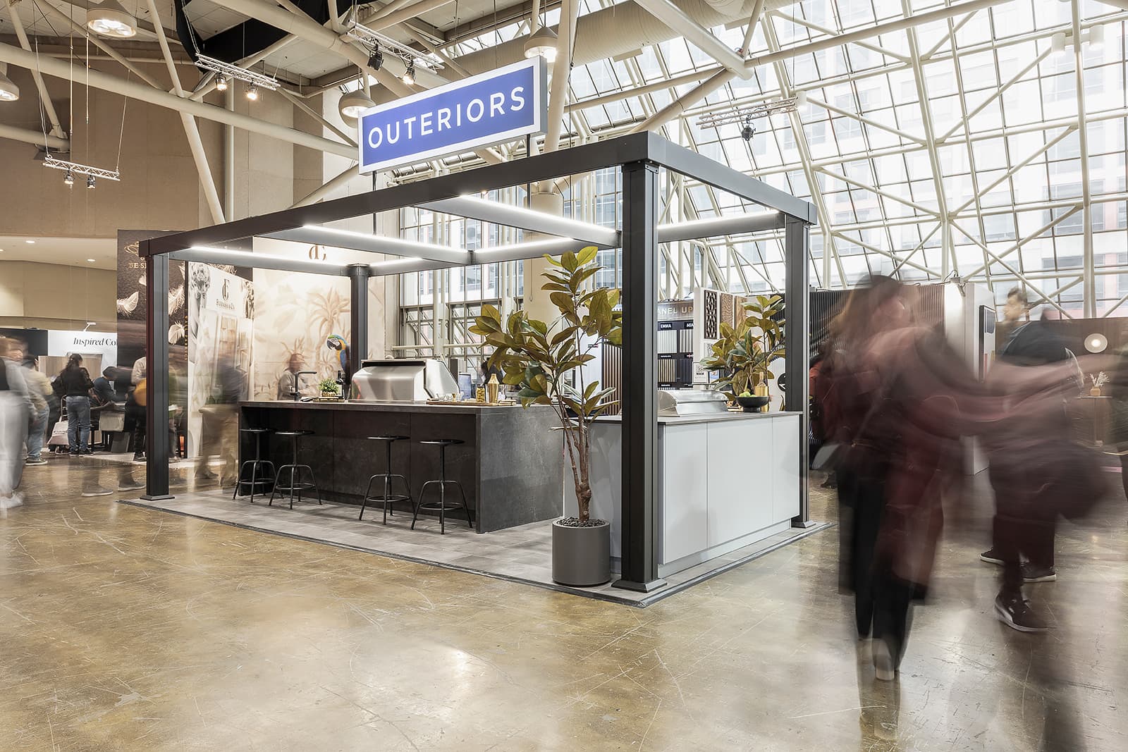 Outeriors trade show booth at IDS
