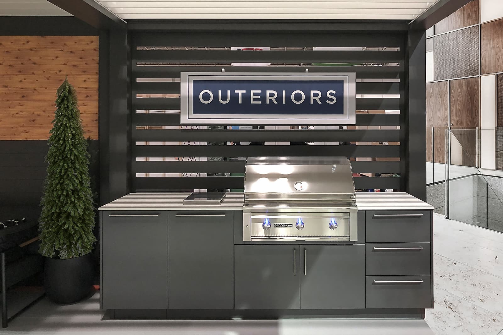 Outeriors trade show booth at IDS